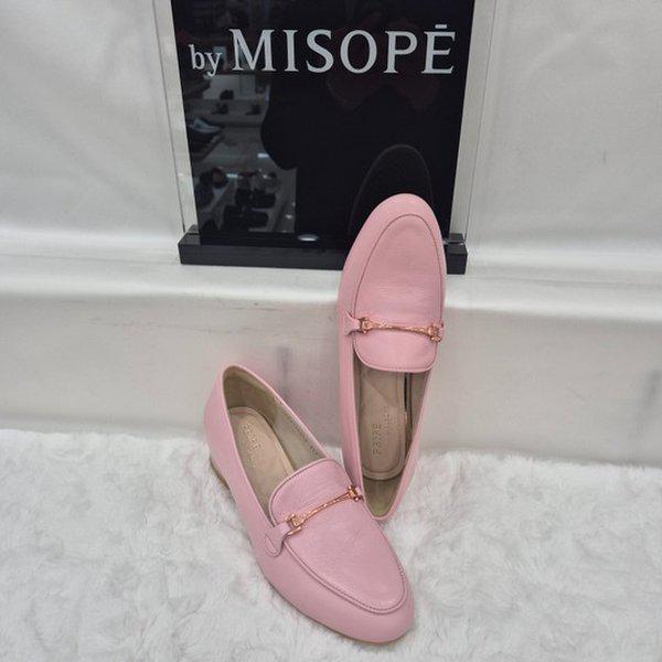By 女性 シンプル装飾 クラシック ローファー 112HT419DH005 PINK 3 JJ