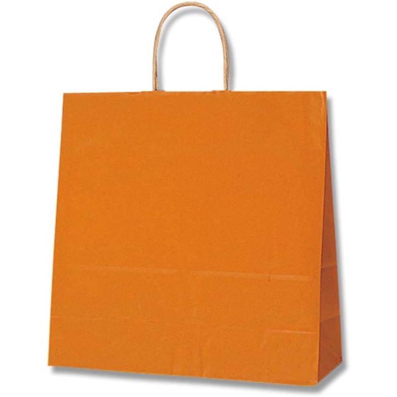 （まとめ買い）シモジマ HEIKO 手提げ紙袋 25チャームバッグ 25CB 3才 未晒 オレンジC 50枚 幅320xマチ115x高310mm 003251212 [x3セット]