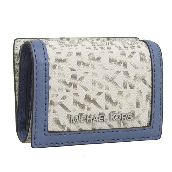 マイケルコース 財布 レディース 三つ折り財布 アウトレット ブルーマルチ ジェットセットトラベル トライフォールド ジップウォレット JET SET TRAVEL XS TRIFOLD ZA WAL