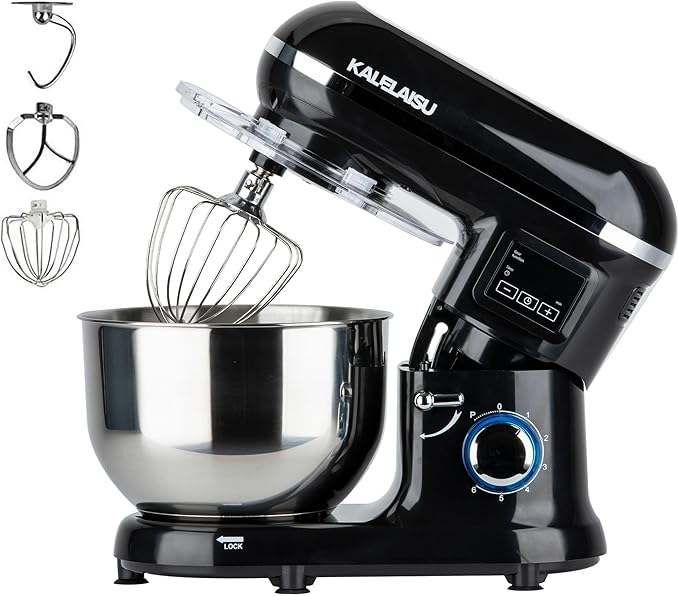 スタンドミキサー 5.5L大容量 99分タイマー機能 三種類アタッチメント付き パンこねき機 七段階速度調節 低騒音設計 一台三役 「練る」「混ぜる」「泡立てる」 家庭用 業務用 1200Wハイパワー
