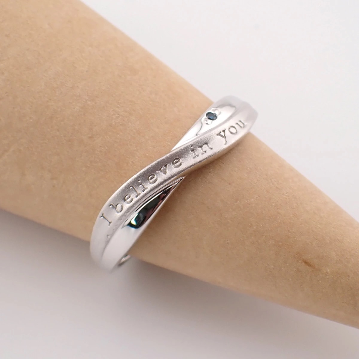 リング レディース メンズ シルバー925 天然石 ダイヤモンド ウェーブライン クロス 一石