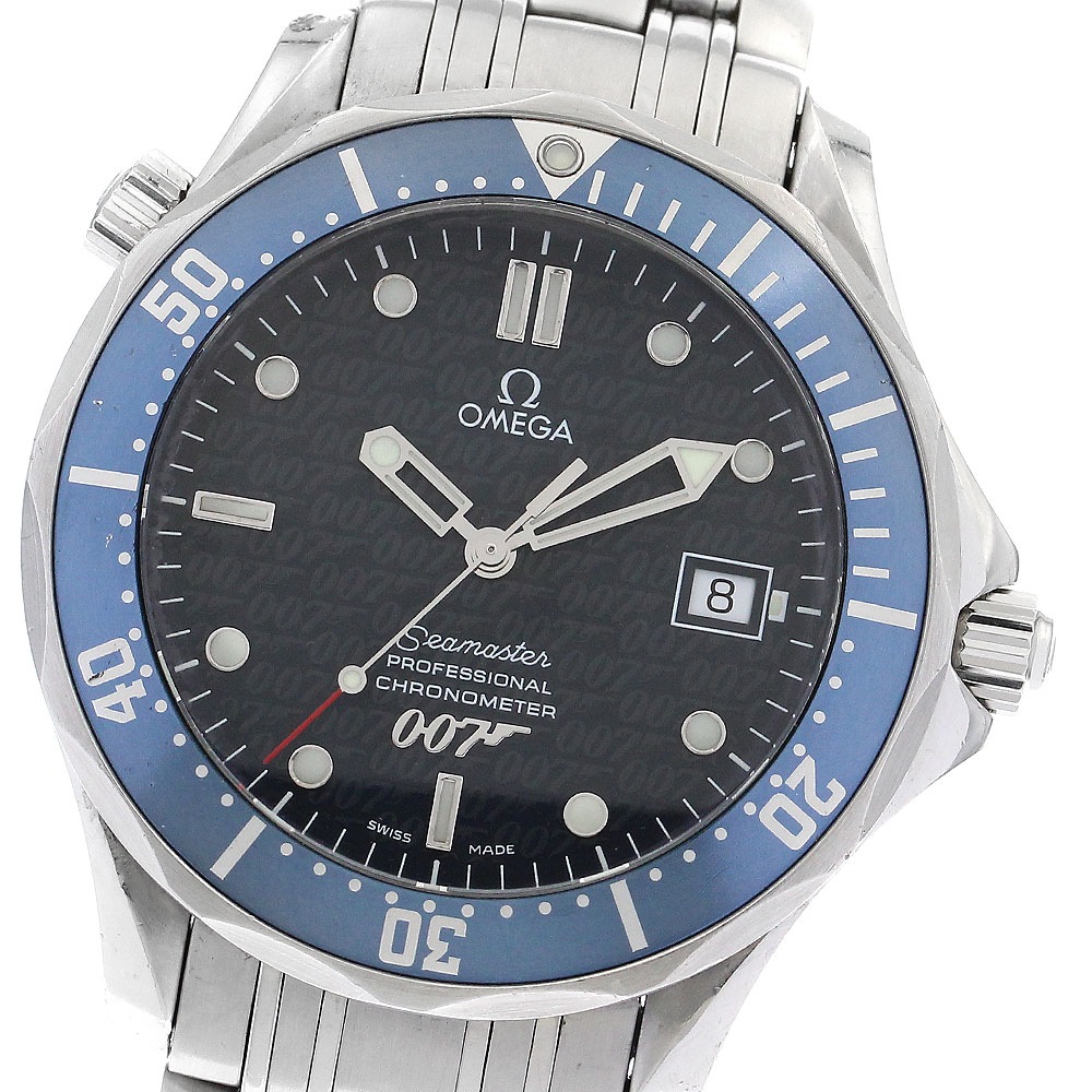 オメガ OMEGA 2537.80 シーマスター300 007 ジェームスボンド デイト 自動巻き メンズ 保証書付き_896480【中古】 289,575円