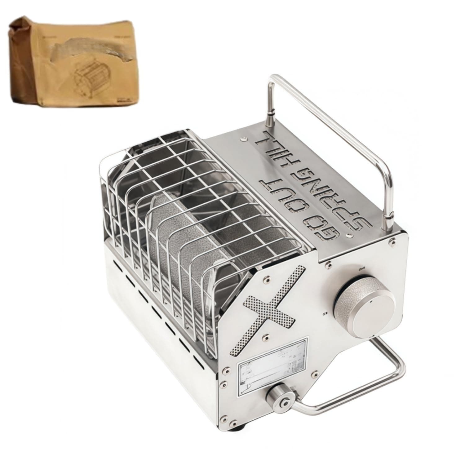 Yuremi小型ポータブルヒーター 小型石油ストーブ 炉辺でのお茶の淹れ方 冬用アウトドアキャンプテント キャンプストーブ ポータブルホーム/レジャーストーブ ステンレススチール製 省スペース 収納簡