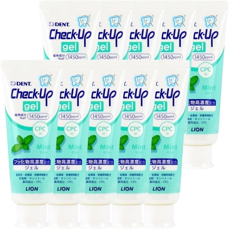10個セット ライオン ライオン チェックアップ ジェル ミント 75g 歯磨き粉