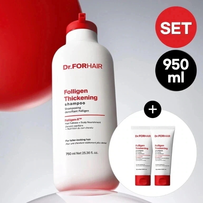 【大容量】 Dr.FORHAIR フォリゲンシックニングシャンプー, 750ml (+100ml*2ea 追加贈呈) 抜け毛の改善