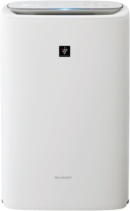 シャープ 加湿 空気清浄機 KI-TS50-W プラズマクラスター 25000 浮遊 ・ 付着 ウィルス 花粉 空気浄化 静音 薄型スリム 加湿 600mLh