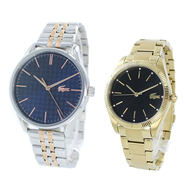 LACOSTE ラコステ 腕時計 手表 ペアウォッチ メンズ レディース 42ミリ/36ミリ ネイビー ブラック ピンクゴールド シルバー ゴールド ステンレス 20110482001088 誕生日プ