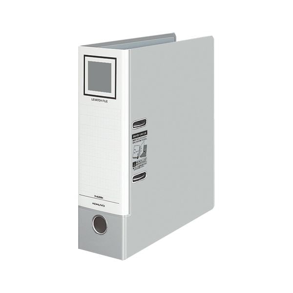 （まとめ） コクヨレバッチファイル A4タテ 2穴 680枚収容 68mmとじ 背幅93mm シルバー フ-AL200C 1冊 (×5セット)