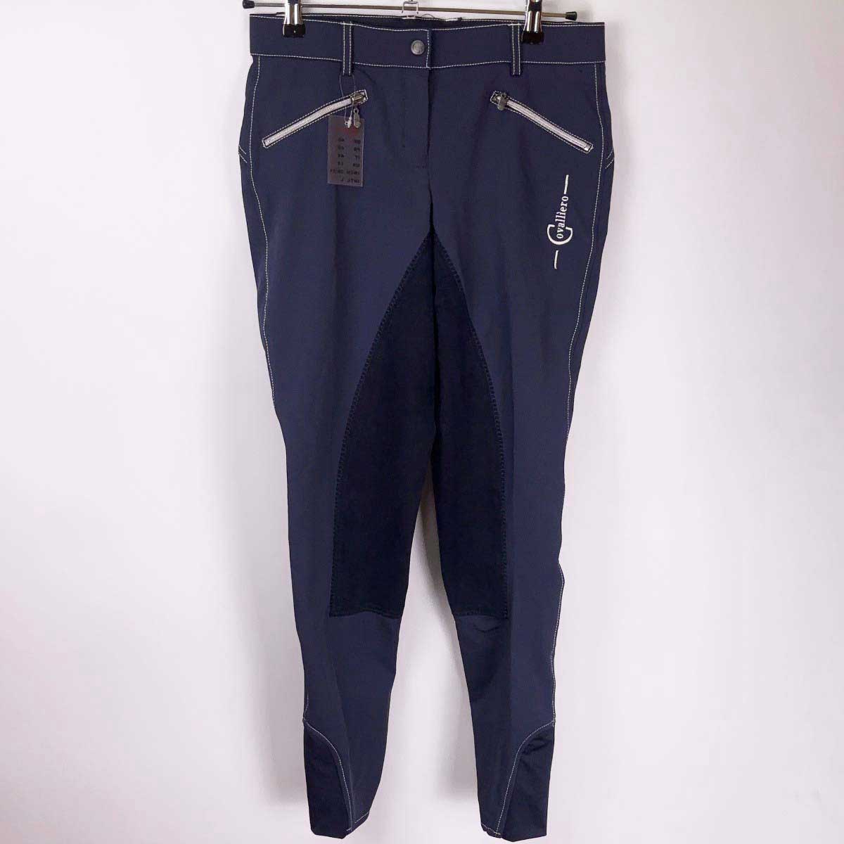 【中古・未使用品】Covalliero カバリエロ Riding Breeches Detroit フルグリップ キュロット サイズIT44 ネイビー レディース 乗馬 馬術