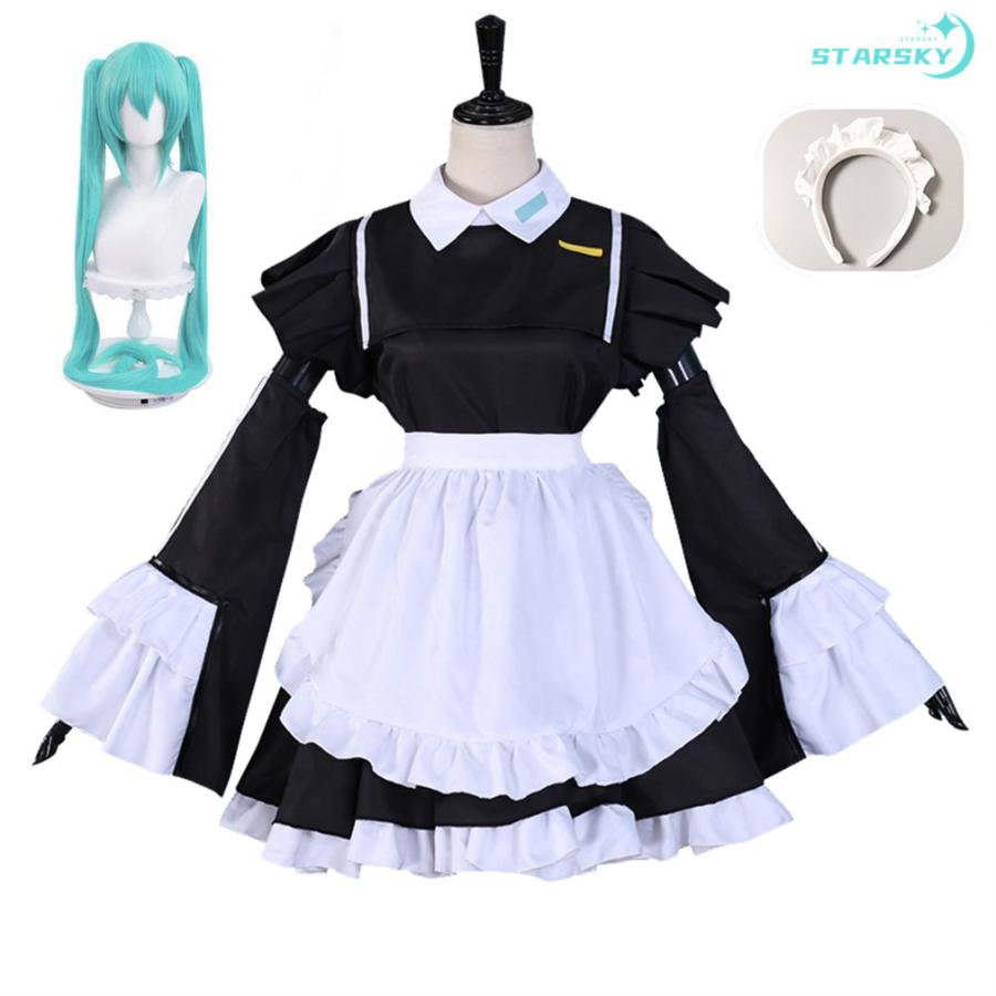 工場直販 急速出荷 プロジェクトセカイ カラフルステージ! プロセカ　ミク　メイド服 風　コスプレ衣装　コスチューム　服　イベント　ハロウィン