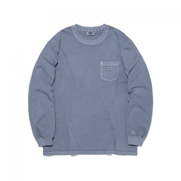 ダイドラベル 長袖Tシャツ ピグメントブルー