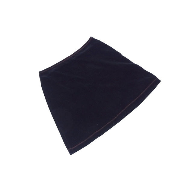 スカート ベロア 40サイズ フレアーシルエット ブラック×ベージュ レディース 中古