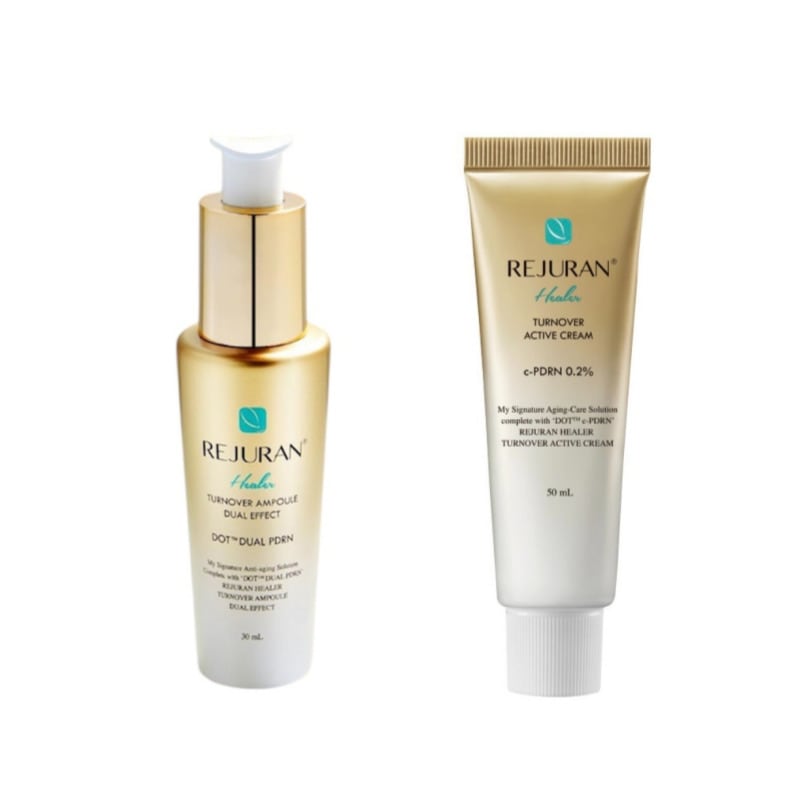 [2点セット]ヒーラー デュアル エフェクト アンプル 30ml/ ターンオーバー アクティブ クリーム 50ml/Gold