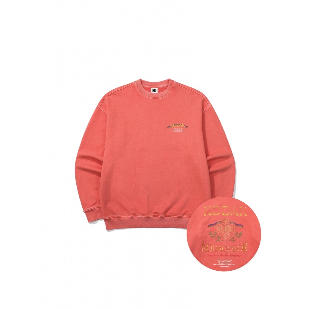 コダックカメラクラブピグメントスウェットシャツレッド