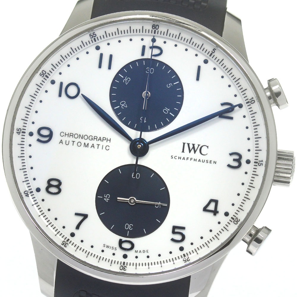 IWC SCHAFFHAUSEN IW371620 ポルトギーゼ クロノグラフ 自動巻き メンズ 箱・保証書付き_843527【中古】