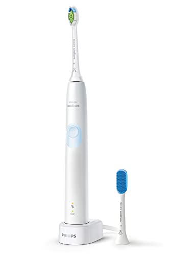 【Amazon.co.jp限定】フィリップス ソニッケアー プロテクトクリーン ホワイトライトブルー 電動歯ブラシ 強さ設定なし ホワイトプラスブラシヘッド HX6809/71