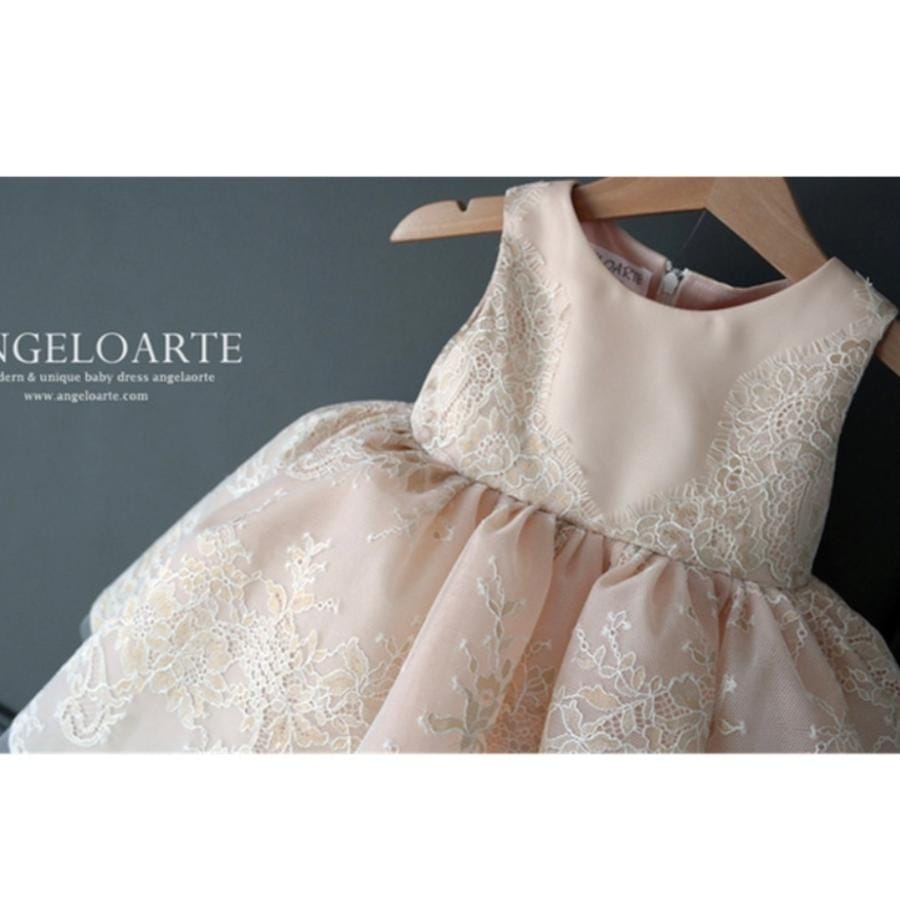 ドレス キッズ ワンピース ベビー ハーフバースデー セレモニードレス 結婚式 半袖 ル レース 女の子 1歳 誕生日 フォーマル 80cm 90cm 100cm 110cm 4,805円