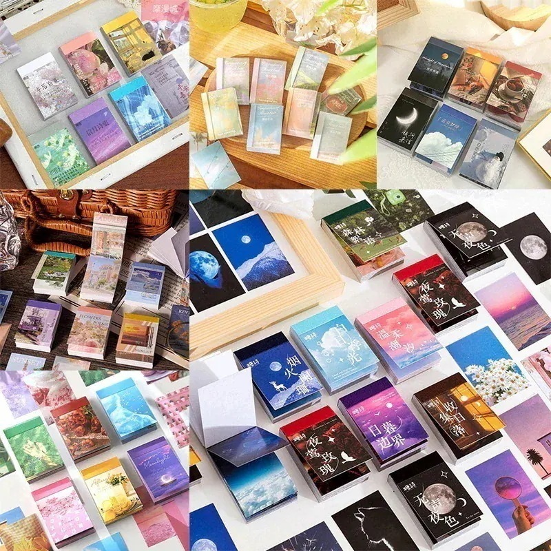 【10点セット】豆本 福袋 点 160+種類ランダム　風景　 レトロ 和風 写真シール　シール　ステッカー　コラージュ素材　フォトシール　インスタ風198