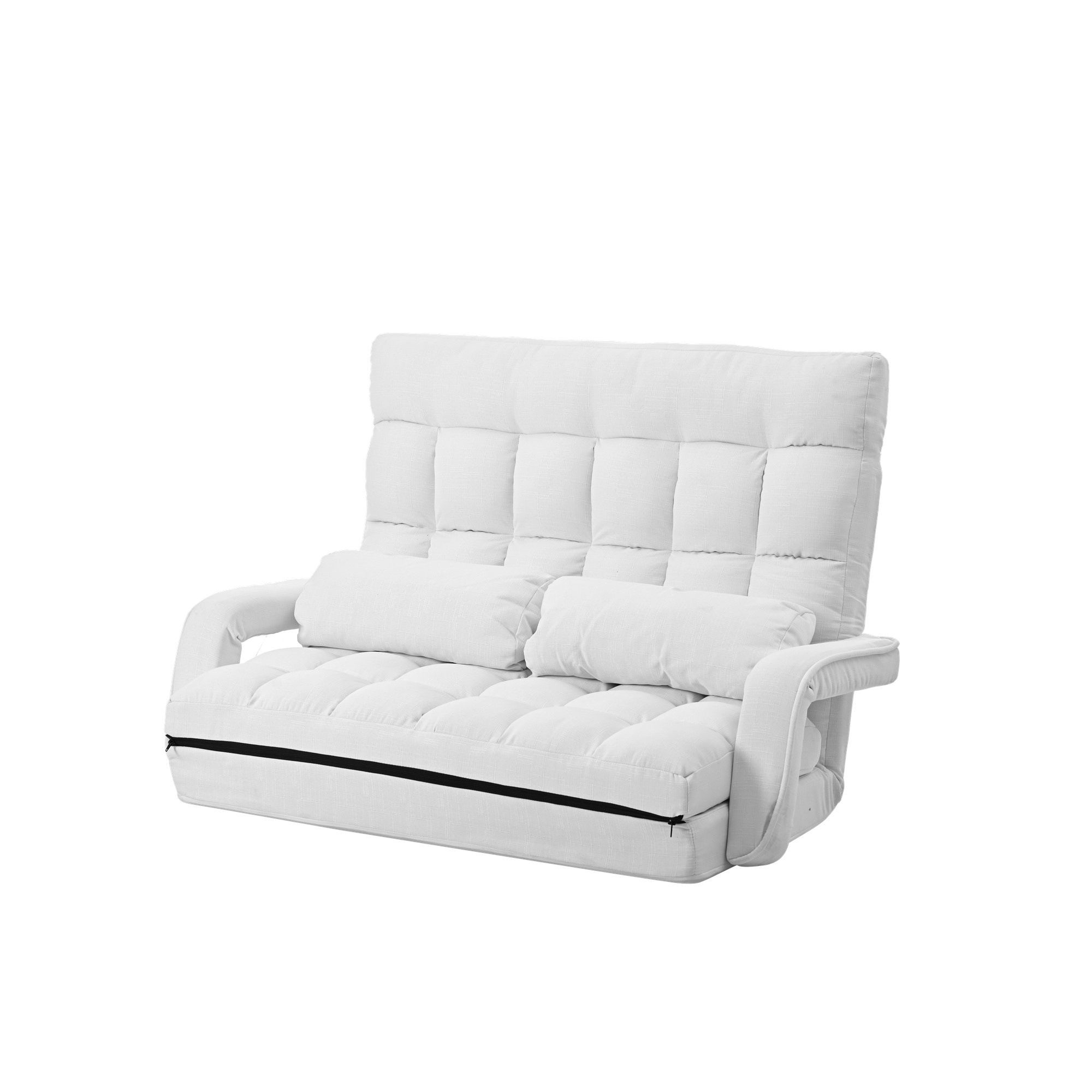 【日本国内出荷-3日で配達】4Way 4色 連動肘つき座椅子 リクライニングソファ 折りたたみ 座いす 2人掛けソファー ハイバック 低い椅子 ローソファー コンパクト リラックスチェアDJYC15