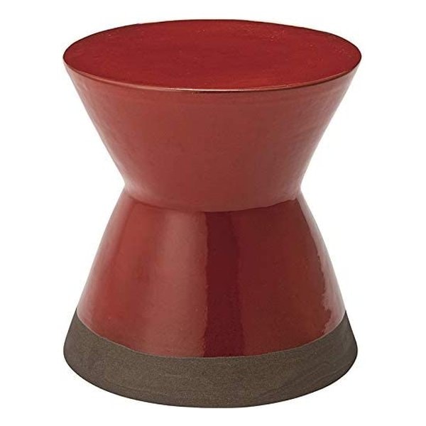 ミニスツール 陶器 レッド φ30×H31 CLY-20RD
