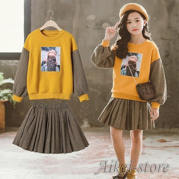 (BOOB)韓国子供服 い チェック ワンピース 長袖 チェック柄 シャツ ワンピース女の子 キッズ 可愛い ワンピース 発表会/卒園式/入学式 フォーマル ワンピース キッズ