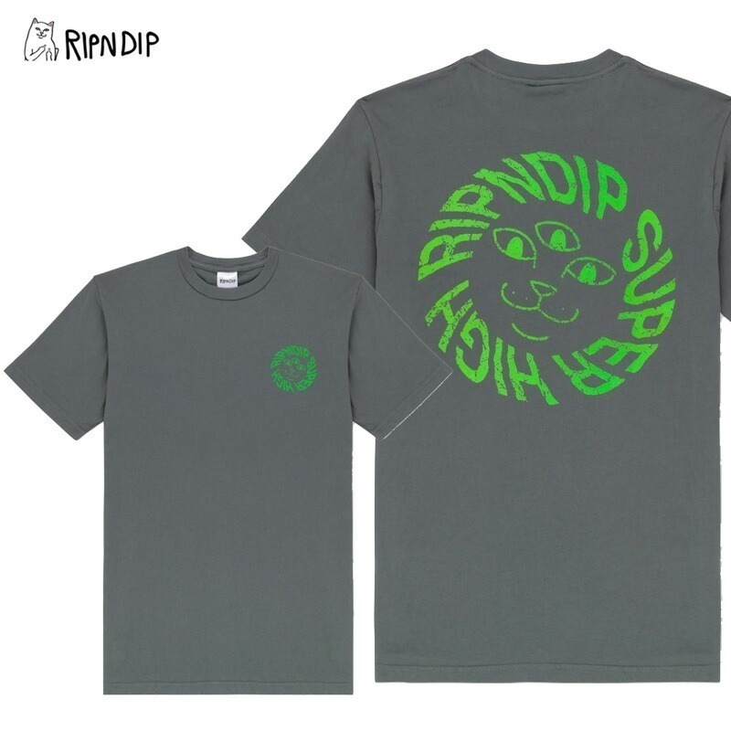 リップンディップ Kinetic Field TeeCharcoal メンズ 半袖Tシャツ