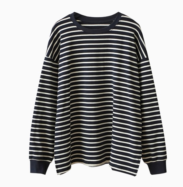 レディース トップス ロンT 大人可愛い シンプル カジュアル こなれ感 ラフ メンズライク マニッシュ ボーイッシュ スポーティー クラシカル ボーダー ママ マタニティ