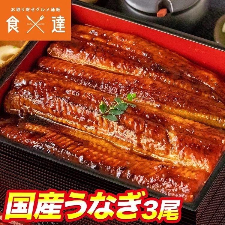 国産うなぎ 3尾 約150g x3 鰻 うなぎ ウナギ 蒲焼 かば焼き 土用丑 土用 丑の日 スタミナ 夏 冷凍便 ギフト お取り寄せグルメ 食品 指定日不可
