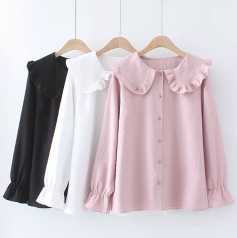 トップス デート シャツ ブラウス カットソー 袖あり 長袖 かわいい 大人可愛い きれいめ シンプル カジュアル 大人 上品 おしゃれ お洒落 主役級 存在感 春 秋 10代 20代 30代