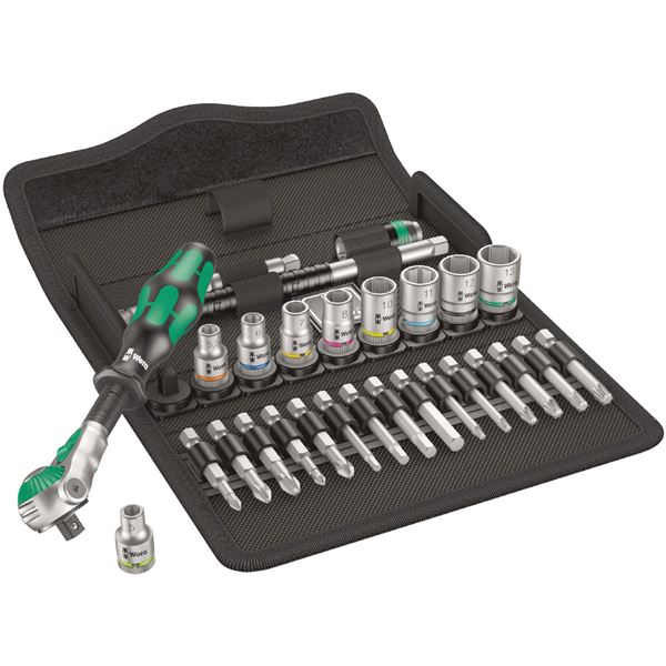 WERA ヴェラ 差込角1/4DR 28点組 ZYKLOP ソケットレンチ セット 004016 工具 ツール DIY 作業工具 道具 レンチ