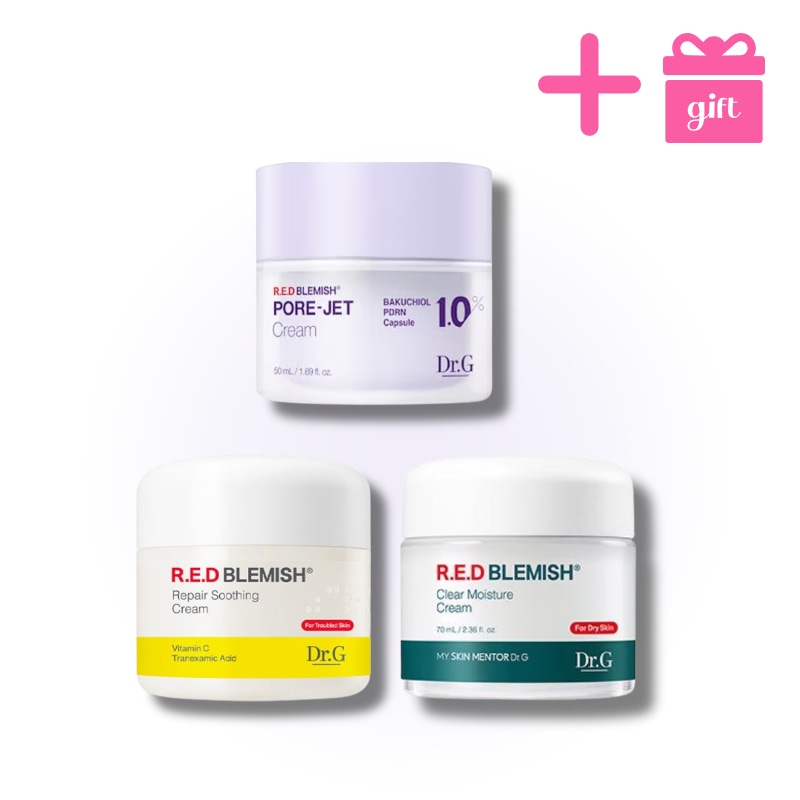 【GIFT】レッドブレミッシュ3種クリーム 50ml/バクチオール フォアジェット50ml/リペア 50ml/モイスチャー70ml (PDRN/ビタミンC ニキビ跡/スージング/NO.1保湿)