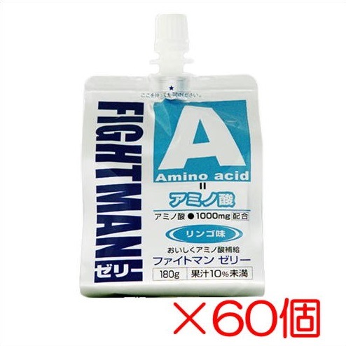 ［60個セット］ファイトマンゼリー　アミノ酸　リンゴ味　180g 入り 60個