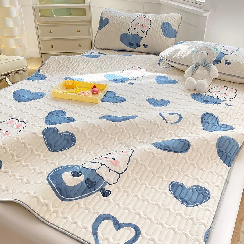 夏用の天然ラテックス冷却マット 通気性のある新鮮な感触のマットレス用の柔らかく通気性のある冷却マットレス ベッドシーツセット 4,697円