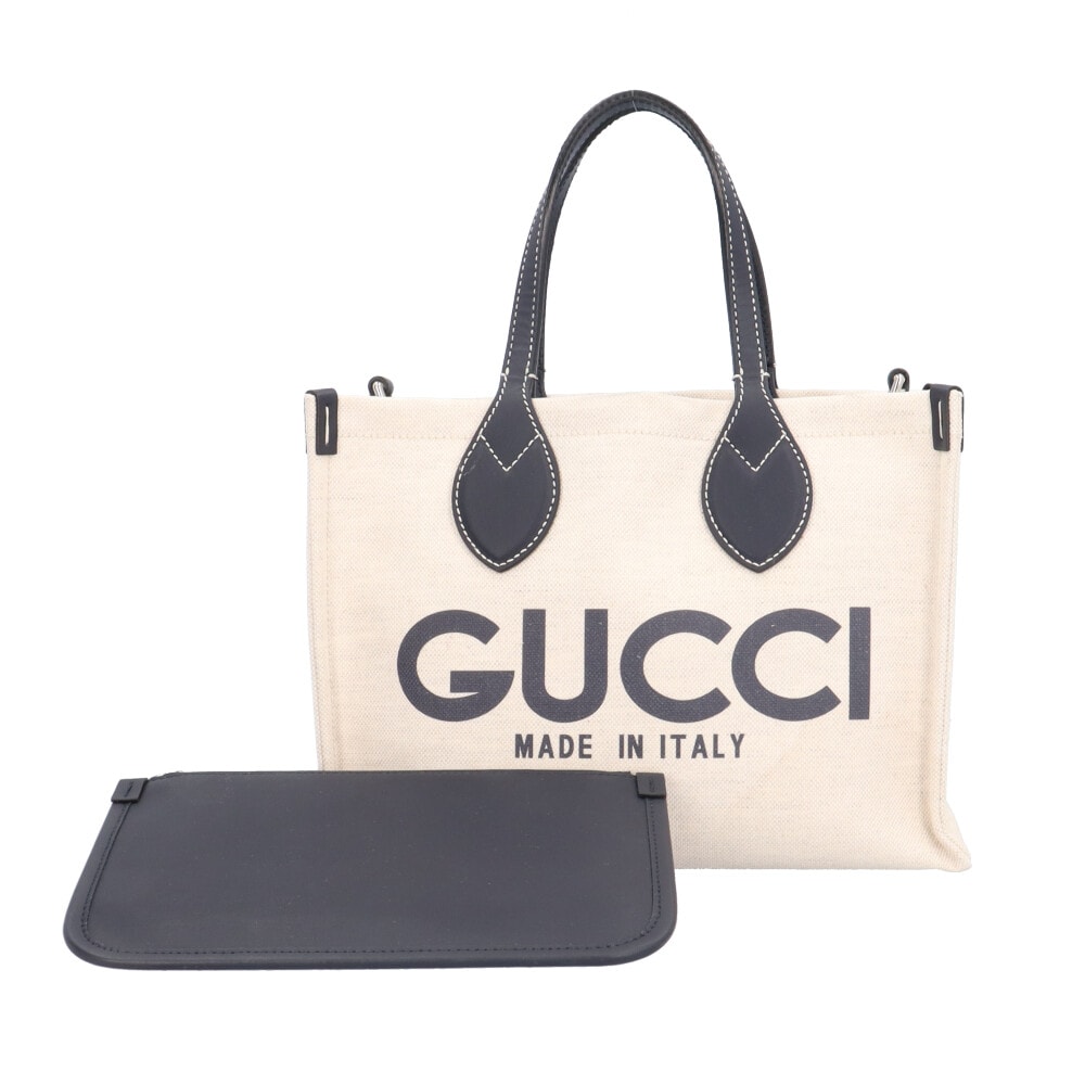グッチ 日本限定 プリントミニトートバッグ ハンドバッグ キャンバス 772144 ベージュ GUCCI 中古