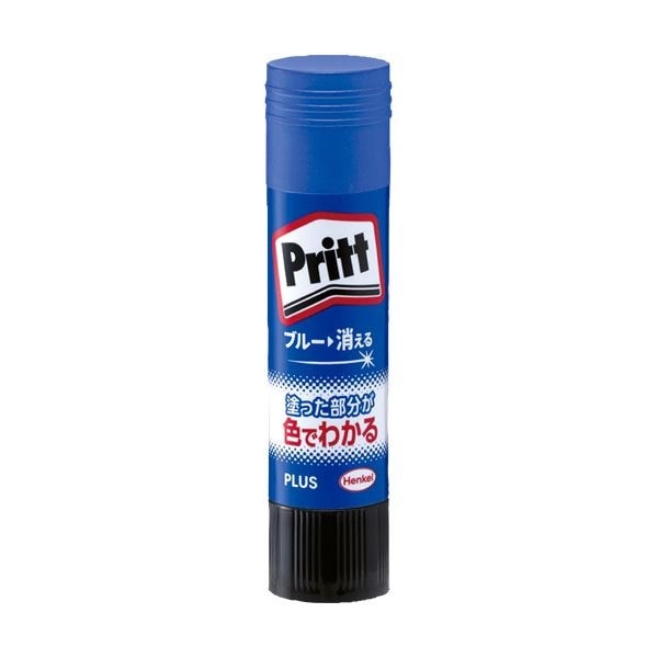 （まとめ） プラス スティックのり カラープリットレギュラー 約10g NS-731 1本 50セット