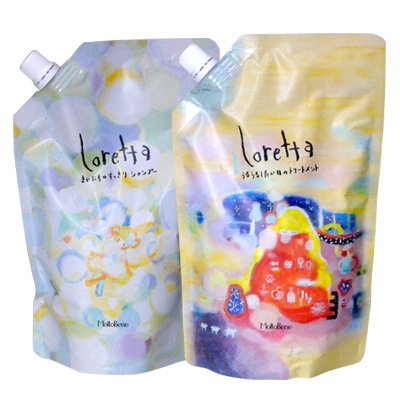 ロレッタ まいにちのすっきりシャンプー 500ml + うるうるしたい日のトリートメント 400g セット