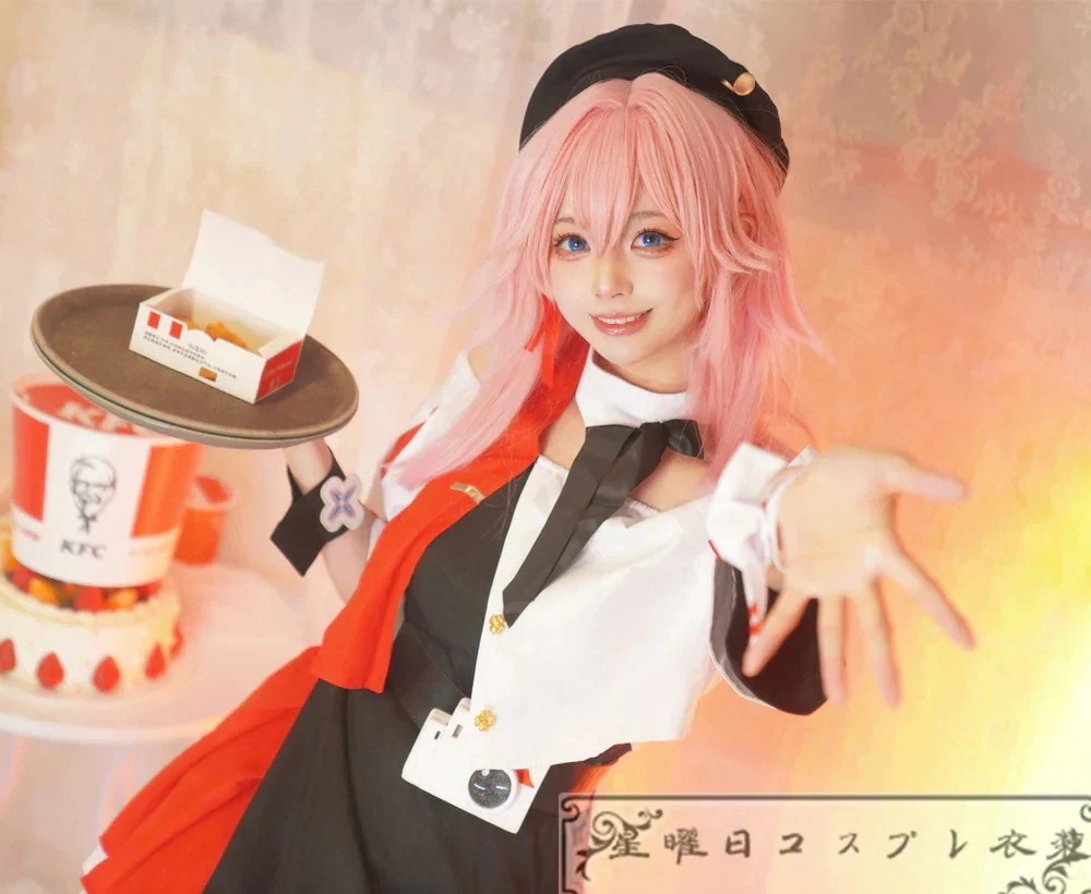 コスプレ衣装 崩壊スターレイル KFC 3月七 ケーエフシー ハロウィン 仮装期間限定30％ コスチューム コラボ 変装パーティーイベント用品コスプレ変装仮装