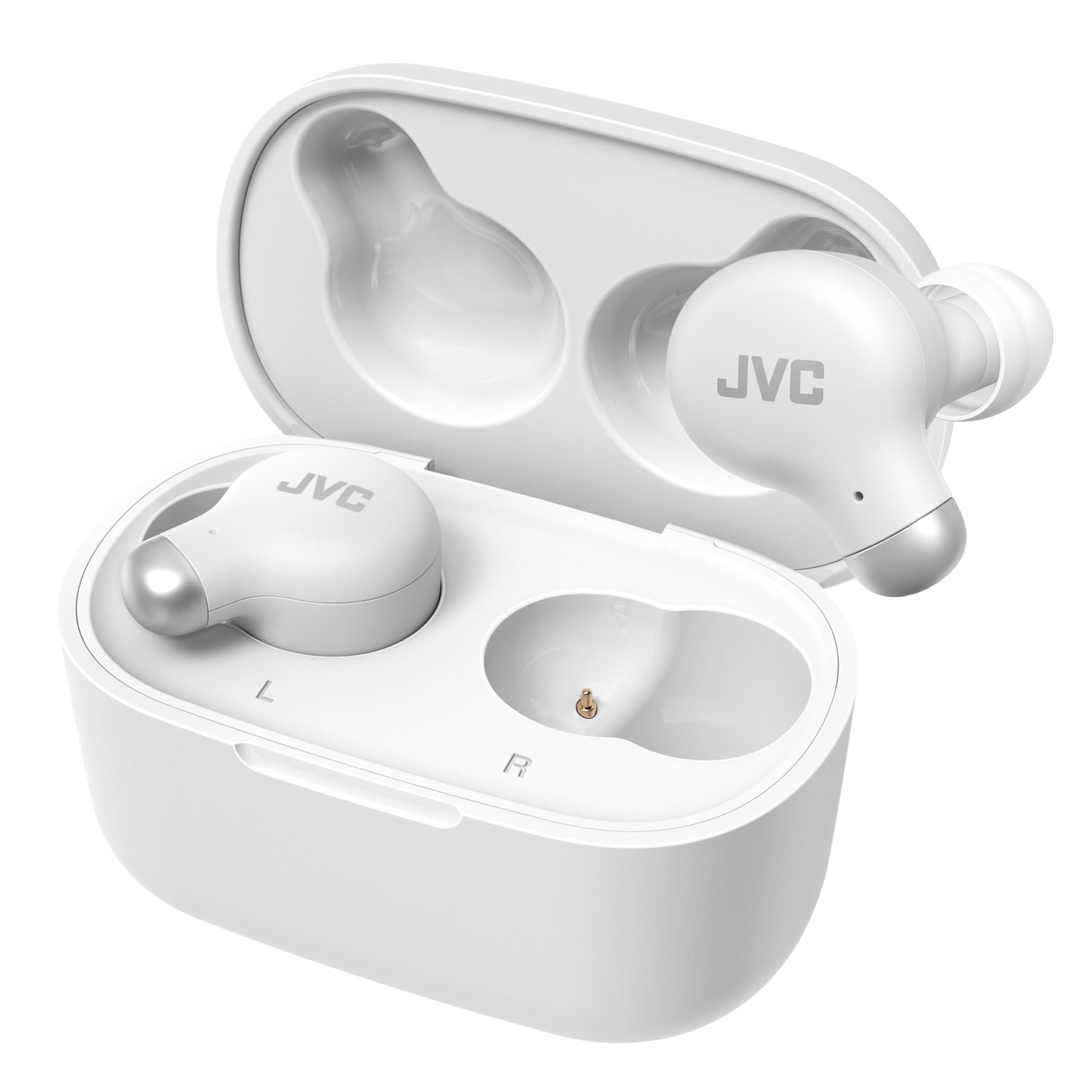 JVCケンウッド JVC HA-Z251T-W ワイヤレスイヤホン Bluetooth Ver5.3 ノイズキャンセリング 外音取込み機能 マイク付き 最大28時間再生 小型 軽量 防滴 IPX4 低