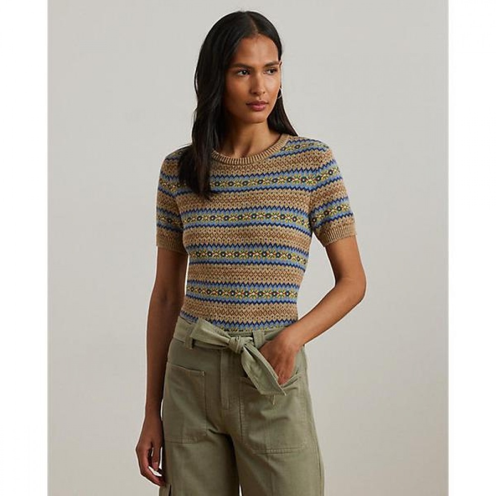 ローレンラルフローレンフェアアイルショートスリーブセーター (WMLRSWESN820153999)