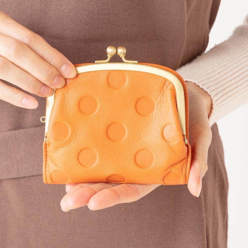 zucchero 財布 レディース 二つ折り かわいい 本革 日本製 牛革 55212 水晶玉子 開運財布 がま口 小さい