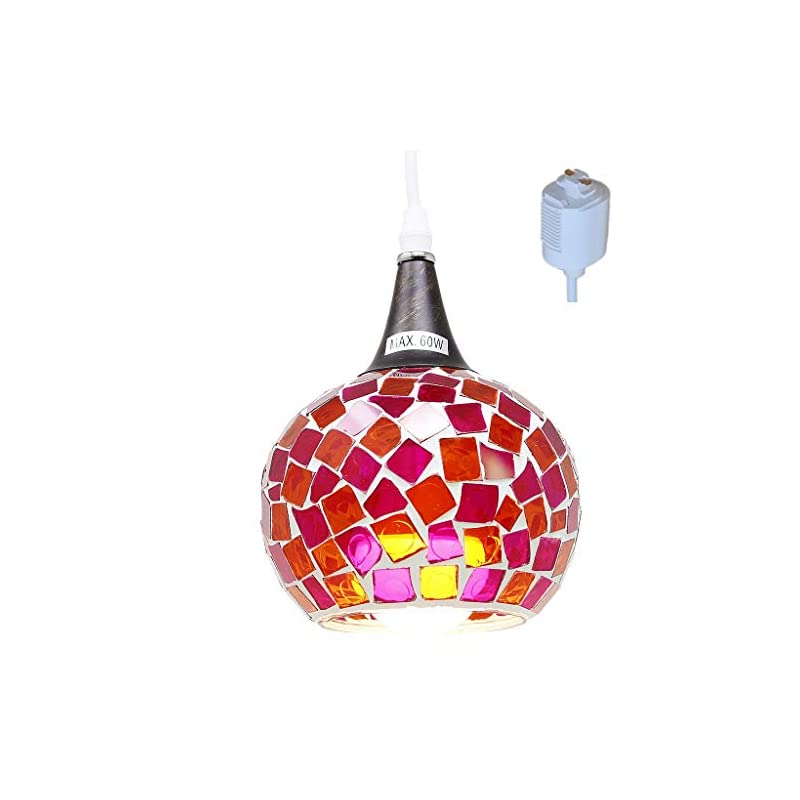 長澤照明 洋風天井照明 おしゃれ ステンドグラスペンダントライト ボヘミア風 モザイクガラスランプ