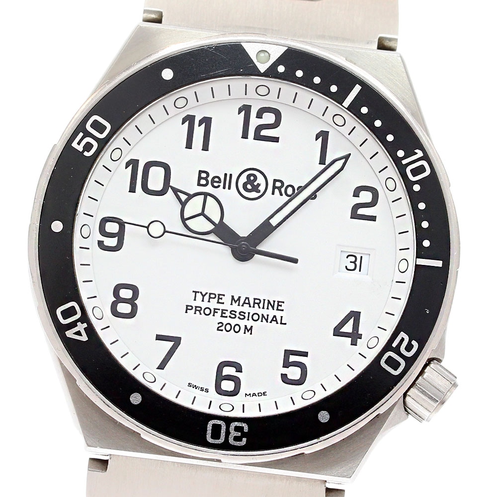 ベル＆ロス Bell＆Ross 410S タイプマリーン デイト クォーツ メンズ _828878【中古】