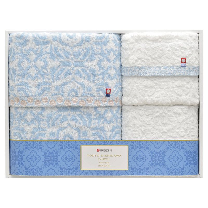 nishikawa 今治製バスタオル&フェイスタオル2P