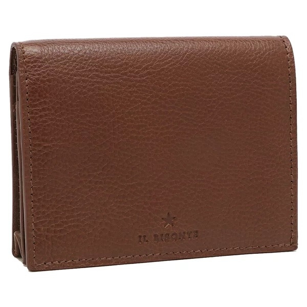 二つ折り財布 コンパクト財布 ブラウン メンズ レディース IL BISONTE SSW014 PV0001 BW485B