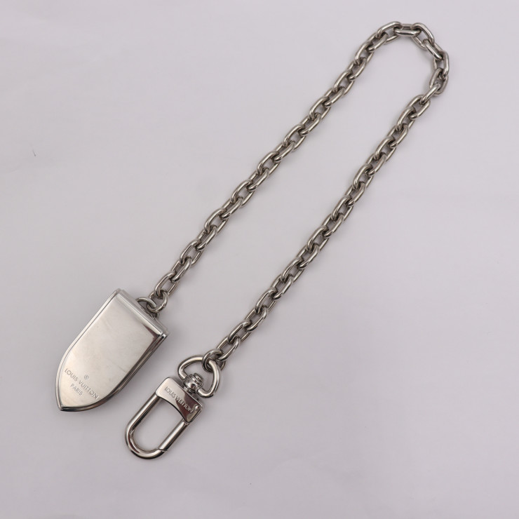 LOUIS VUITTON ルイ ヴィトン マネークリップ M66203 パンス ビエ シェンヌ オジーヴ メタル シルバー キーホルダー チェーンウォレット ビトン 本物保証 中古