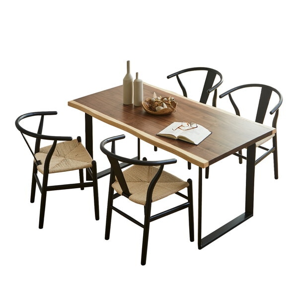 後藤家具物産 DT-FRN-5-BKWH フラン ダイニングテーブル 5点セット メーカー直送