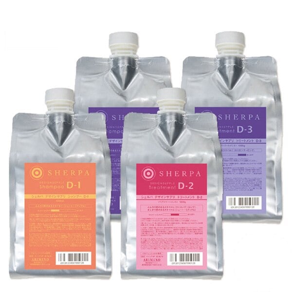 シェルパデザインサプリシャンプー1000mL2個+トリートメント2個1000g詰め替え選べるセット