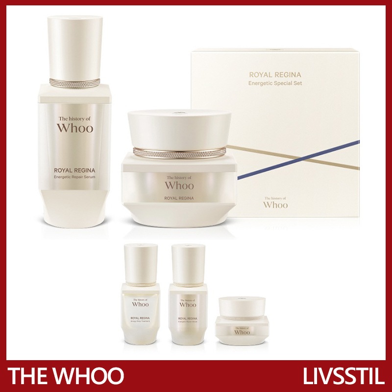 ロイヤル レジナ エナゼティック 2点 セット(リペア セラム 30ml+10ml+リチャージング クリーム 50ml+10ml+エネルギードロップ トリートメント 20ml)/弾力 鎮静 ツヤ 保湿