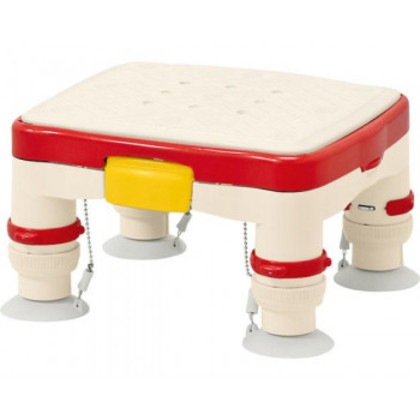 安寿 高さ調節付浴槽台R「かるぴったんミニ ソフトクッションタイプ 536-486 レッド 229865 S0338