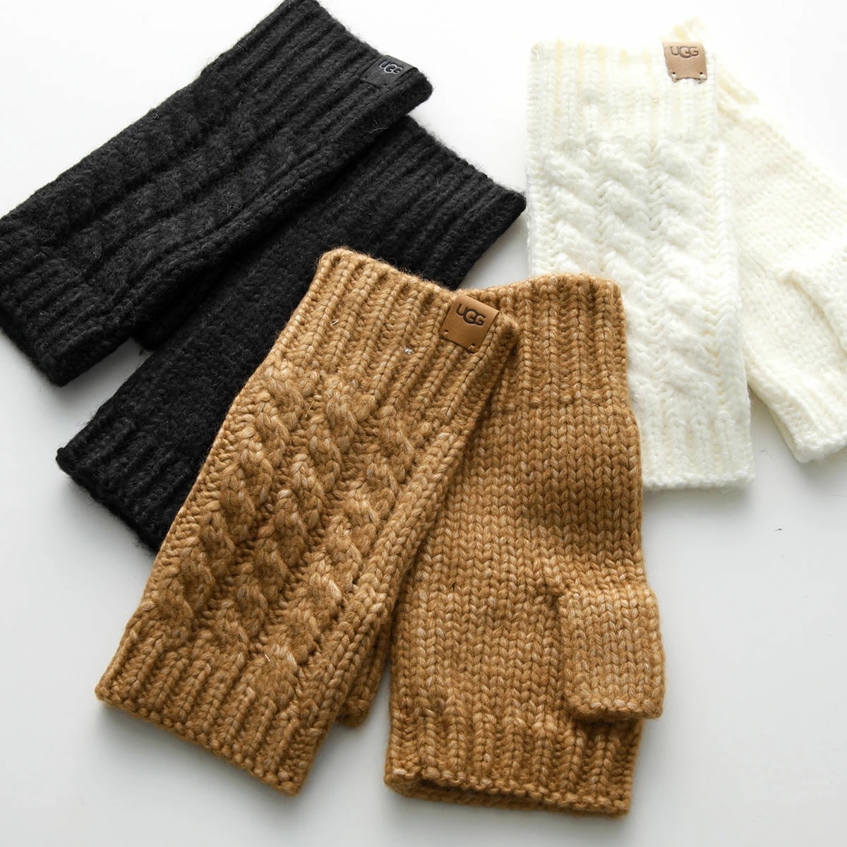 UGG アグ グローブ Cable Fingerless Glove ケーブル フィンガーレス 100574 レディース 手袋 アームウォーマー ウールブレンド カラー3色